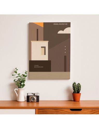 Cuadro Abstracto Arquitectura 35x50cm Lienzografía D0425