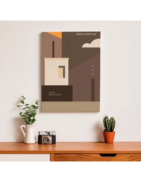 Cuadro Abstracto Arquitectura 35x50cm Lienzografía D0425