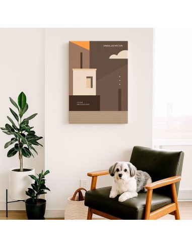 Cuadro Abstracto Arquitectura 35x50cm Lienzografía D0425