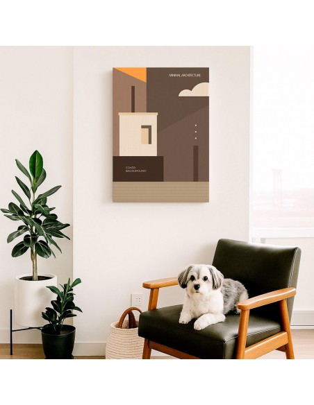 Cuadro Abstracto Arquitectura 35x50cm Lienzografía D0425