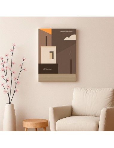 Cuadro Abstracto Arquitectura 35x50cm Lienzografía D0425