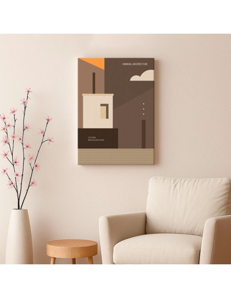 Cuadro Abstracto Arquitectura 35x50cm Lienzografía D0425