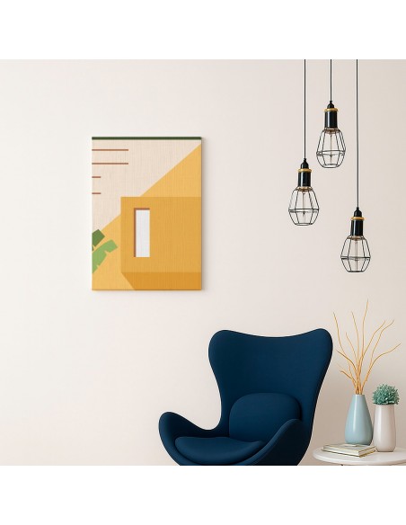 Cuadro Abstracto Arquitectura 35x50cm Lienzografía D0426