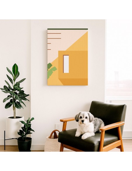 Cuadro Abstracto Arquitectura 35x50cm Lienzografía D0426