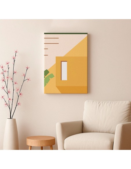 Cuadro Abstracto Arquitectura 35x50cm Lienzografía D0426