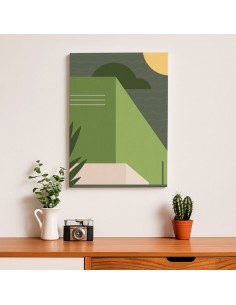 Cuadro Abstracto Arquitectura 35x50cm Lienzografía D0427 2