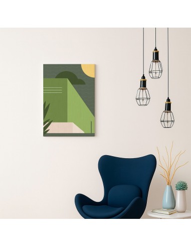 Cuadro Abstracto Arquitectura 35x50cm Lienzografía D0427