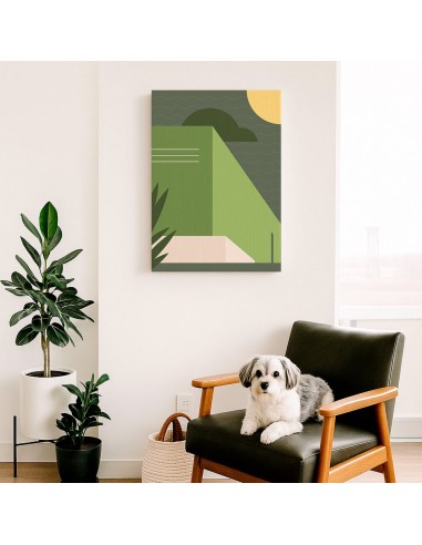 Cuadro Abstracto Arquitectura 35x50cm Lienzografía D0427