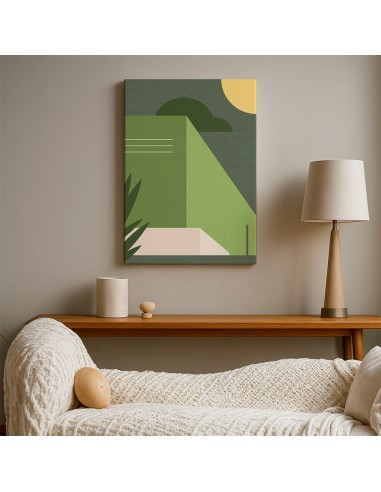 Cuadro Abstracto Arquitectura 35x50cm Lienzografía D0427