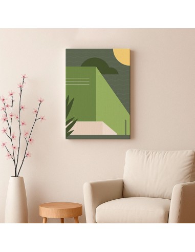 Cuadro Abstracto Arquitectura 35x50cm Lienzografía D0427