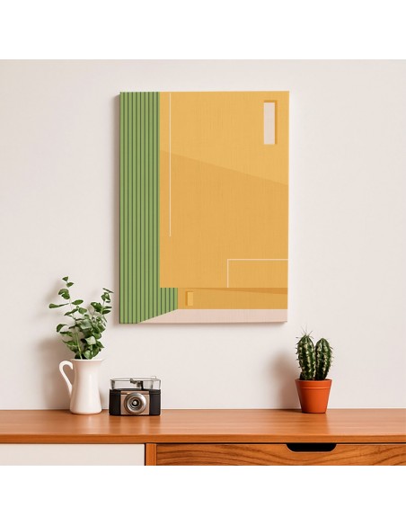 Cuadro Abstracto Arquitectura 35x50cm Lienzografía D0428