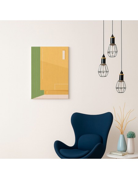 Cuadro Abstracto Arquitectura 35x50cm Lienzografía D0428