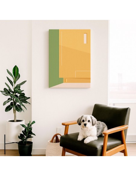 Cuadro Abstracto Arquitectura 35x50cm Lienzografía D0428