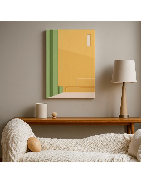 Cuadro Abstracto Arquitectura 35x50cm Lienzografía D0428