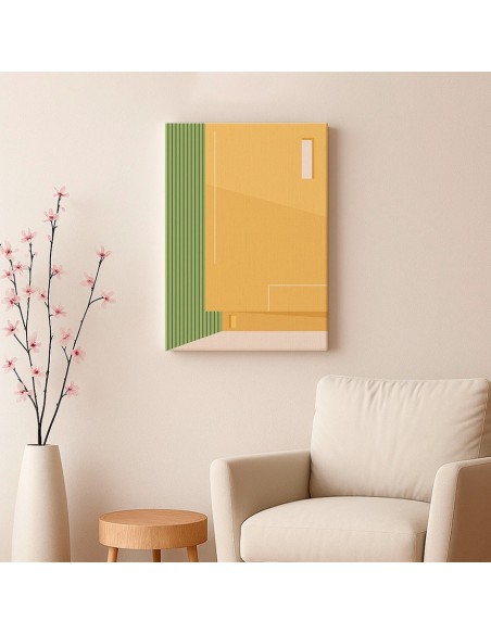 Cuadro Abstracto Arquitectura 35x50cm Lienzografía D0428
