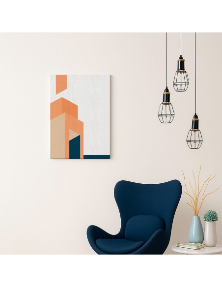 Cuadro Abstracto Arquitectura 35x50cm Lienzografía D0429