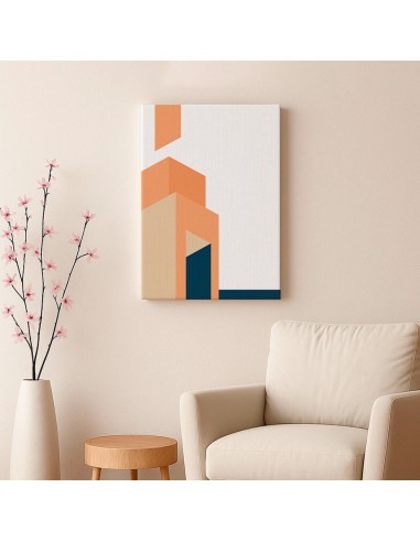 Cuadro Abstracto Arquitectura 35x50cm Lienzografía D0429