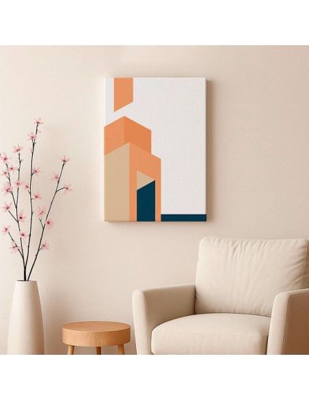 Cuadro Abstracto Arquitectura 35x50cm Lienzografía D0429