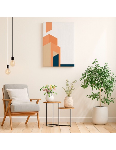 Cuadro Abstracto Arquitectura 35x50cm Lienzografía D0429