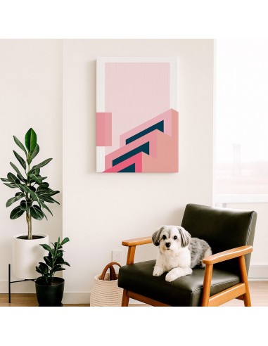 Cuadro Abstracto Arquitectura 35x50cm Lienzografía D0430