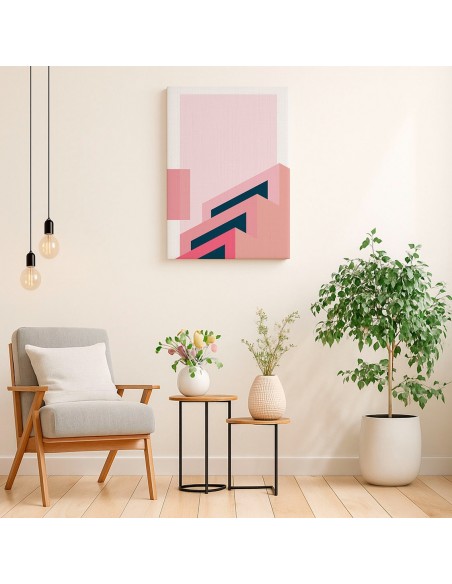 Cuadro Abstracto Arquitectura 35x50cm Lienzografía D0430