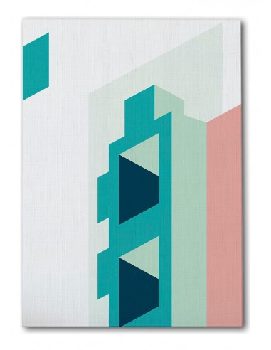 Cuadro Abstracto Arquitectura 35x50cm Lienzografía D0431