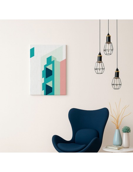 Cuadro Abstracto Arquitectura 35x50cm Lienzografía D0431