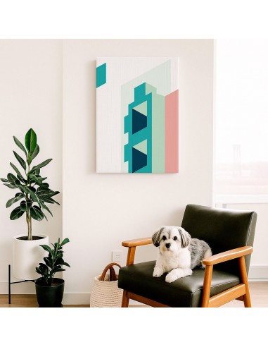 Cuadro Abstracto Arquitectura 35x50cm Lienzografía D0431