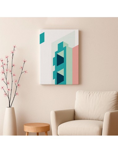 Cuadro Abstracto Arquitectura 35x50cm Lienzografía D0431