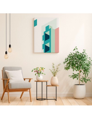 Cuadro Abstracto Arquitectura 35x50cm Lienzografía D0431