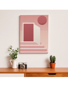 Cuadro Abstracto Arquitectura 35x50cm Lienzografía D0432 2