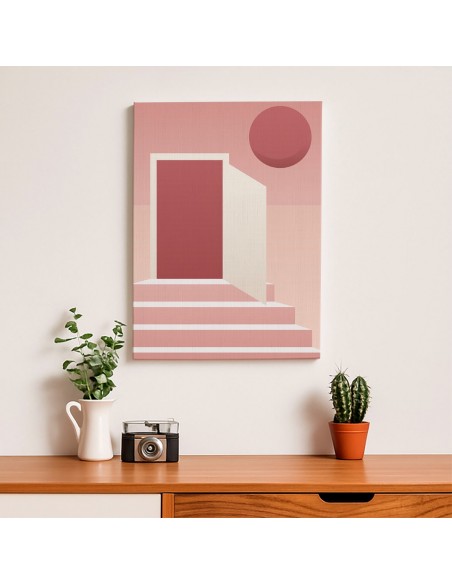 Cuadro Abstracto Arquitectura 35x50cm Lienzografía D0432