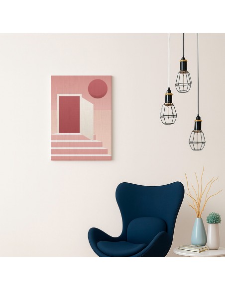 Cuadro Abstracto Arquitectura 35x50cm Lienzografía D0432