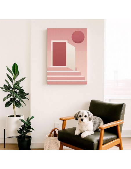 Cuadro Abstracto Arquitectura 35x50cm Lienzografía D0432