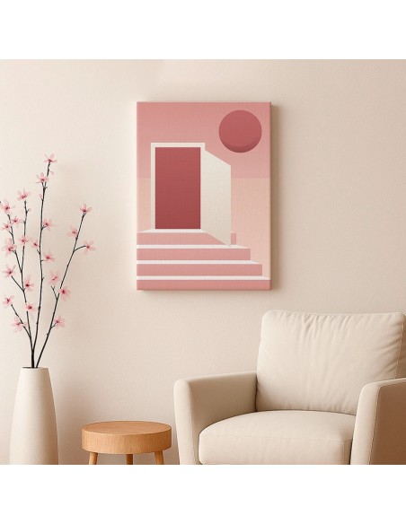 Cuadro Abstracto Arquitectura 35x50cm Lienzografía D0432