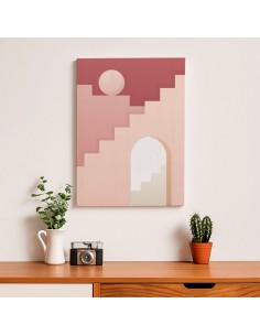 Cuadro Abstracto Arquitectura 35x50cm Lienzografía D0433 2