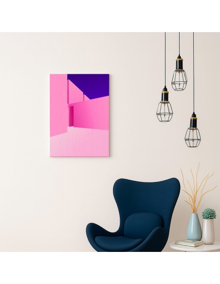 Cuadro Abstracto Arquitectura 35x50cm Lienzografía D0434