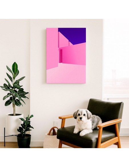 Cuadro Abstracto Arquitectura 35x50cm Lienzografía D0434