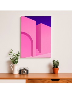 Cuadro Abstracto Arquitectura 35x50cm Lienzografía D0435 2