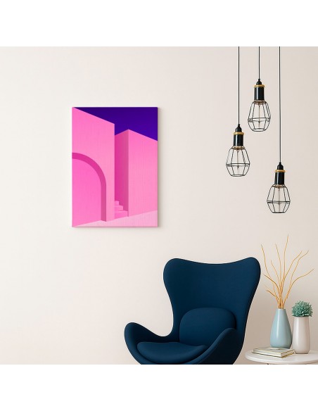Cuadro Abstracto Arquitectura 35x50cm Lienzografía D0435