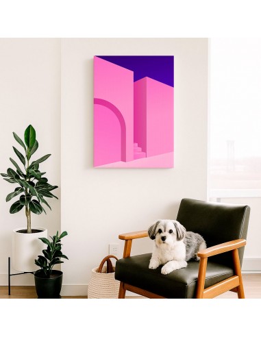 Cuadro Abstracto Arquitectura 35x50cm Lienzografía D0435