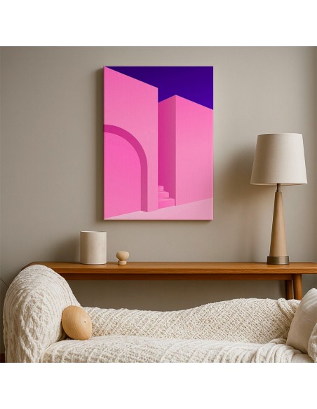 Cuadro Abstracto Arquitectura 35x50cm Lienzografía D0435