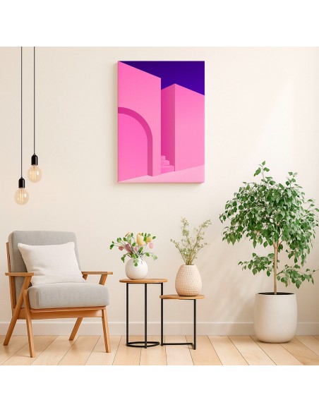 Cuadro Abstracto Arquitectura 35x50cm Lienzografía D0435