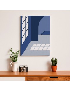 Cuadro Abstracto Arquitectura 35x50cm Lienzografía D0436 2