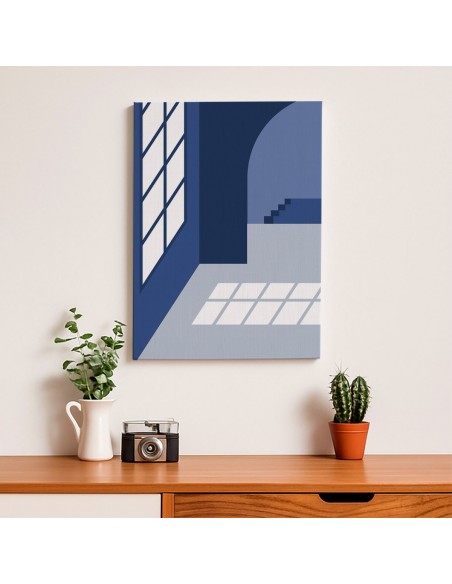 Cuadro Abstracto Arquitectura 35x50cm Lienzografía D0436