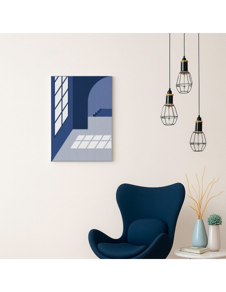 Cuadro Abstracto Arquitectura 35x50cm Lienzografía D0436