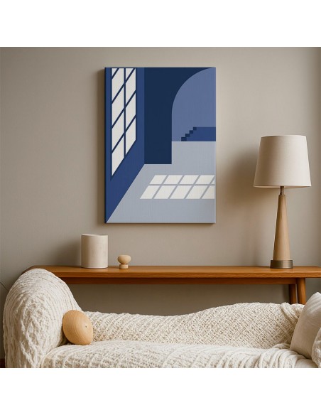 Cuadro Abstracto Arquitectura 35x50cm Lienzografía D0436