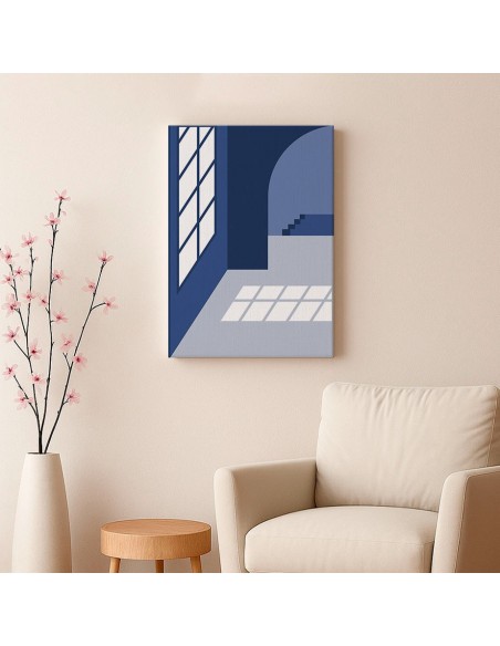 Cuadro Abstracto Arquitectura 35x50cm Lienzografía D0436
