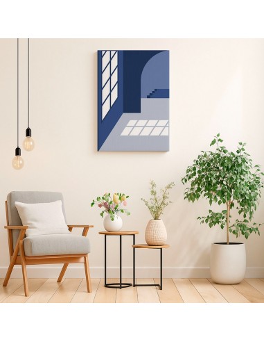 Cuadro Abstracto Arquitectura 35x50cm Lienzografía D0436