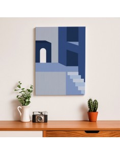 Cuadro Abstracto Arquitectura 35x50cm Lienzografía D0438 2